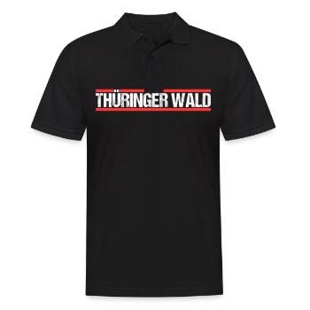 Thüringer Wald - Männer Poloshirt - Schwarz - Vorne - Kai (181cm)