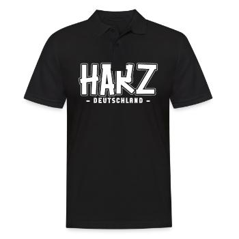 Harz - Männer Poloshirt - Schwarz - Vorne - Kai (181cm)