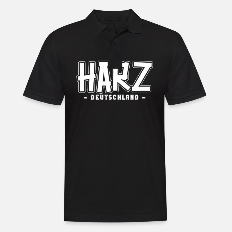 Harz - Männer Poloshirt - Schwarz