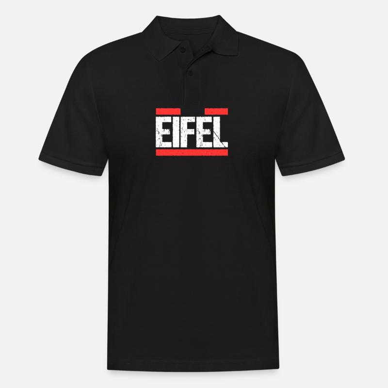 Eifel - Männer Poloshirt - Schwarz