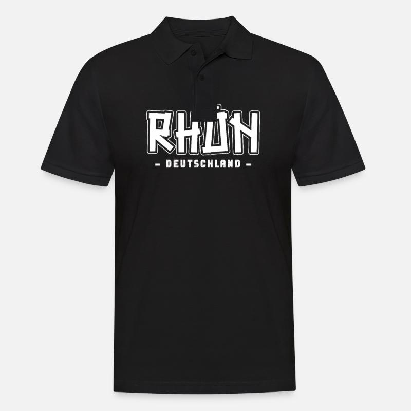 Rhön - Männer Poloshirt - Schwarz