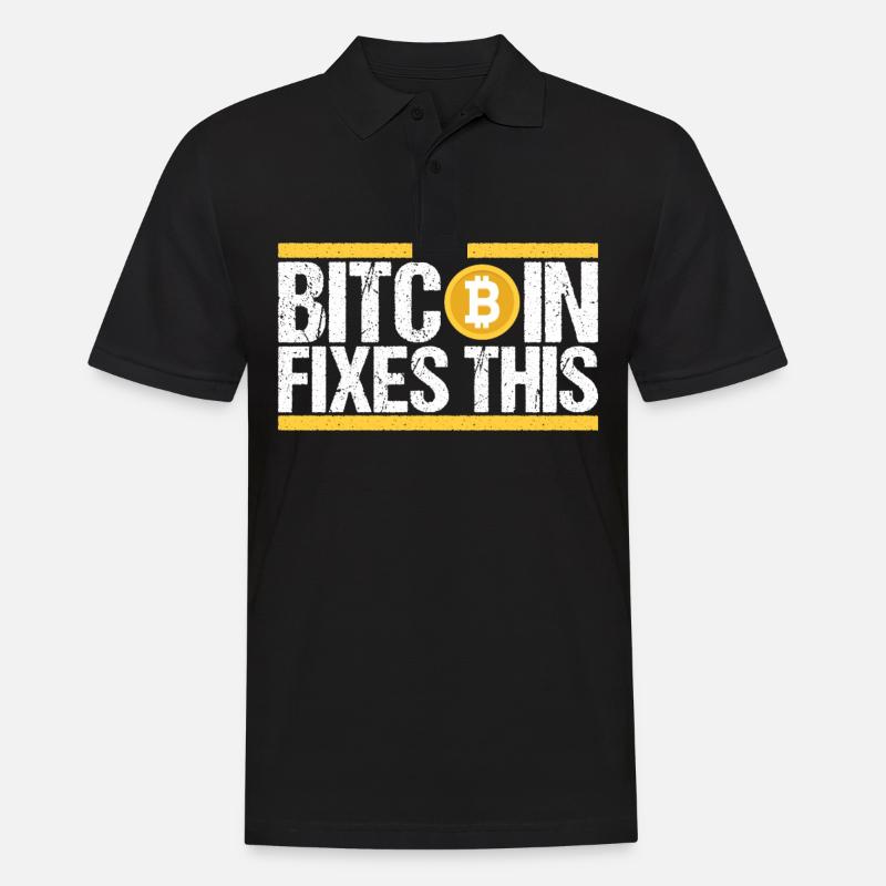 Bitcoin Fixes this - Men's Polo Shirt - black