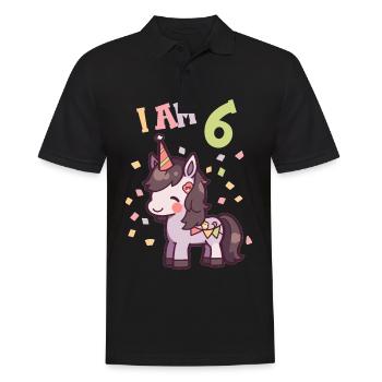 J'ai 6 ans Chevaux Cheval 6ème anniversaire - Polo Homme - noir - Devant - Kai (181cm)