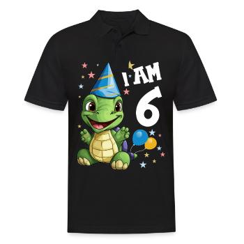 I'm 6 Turtles Turtle 6th Birthday - Men's Polo Shirt - black - Front - Kai (181cm)