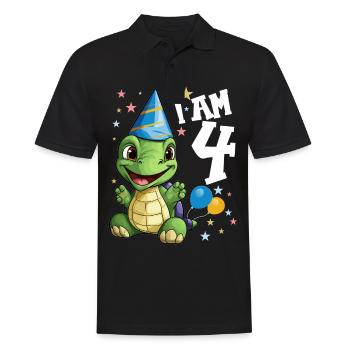 I'm 4 Turtles Turtle 4th Birthday - Men's Polo Shirt - black - Front - Kai (181cm)