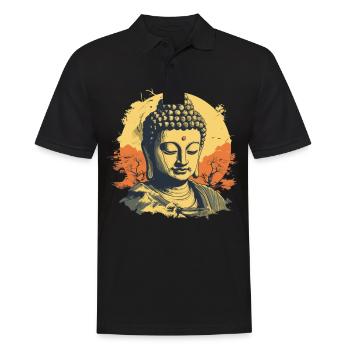 Buddhism Yoga Buddhist Zen Meditation Buddha - Men's Polo Shirt - black - Front - Kai (181cm)