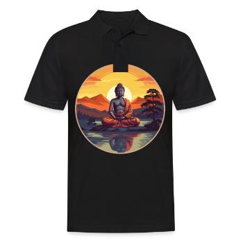 Buddhism Yoga Buddhist Zen Meditation Buddha - Men's Polo Shirt - black - Front - Kai (181cm)