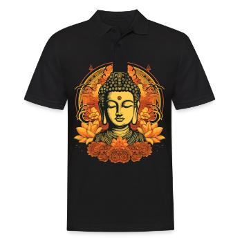 Buddhism Yoga Buddhist Zen Meditation Buddha - Men's Polo Shirt - black - Front - Kai (181cm)