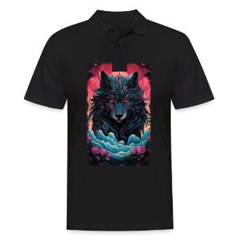 Spirit Wolf Fox Aesthetic Japanese Kitsune - Men's Polo Shirt - black - Front - Kai (181cm)