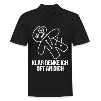 Of course I often think of you voodoo doll misanthrope - Men's Polo Shirt - black - Front - Kai (181cm)