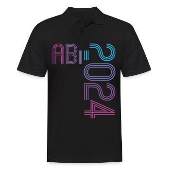 Abitur Junge Mädchen Abi Abitur 2024 - Männer Poloshirt - Schwarz - Vorne - Kai (181cm)