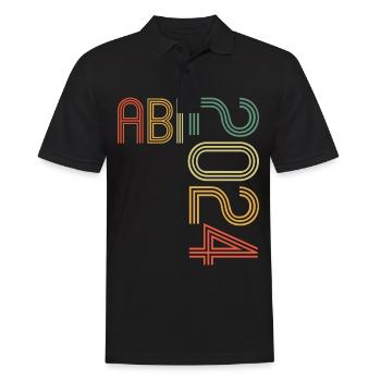 Abitur Junge Mädchen Abi Abitur 2024 - Männer Poloshirt - Schwarz - Vorne - Kai (181cm)