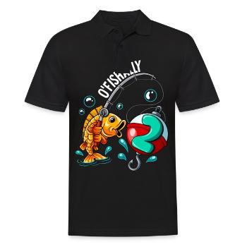 2 Birthday Angler Fishing - Men's Polo Shirt - black - Front - Kai (181cm)