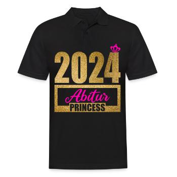 Abitur Junge Mädchen Abi Abitur 2024 - Männer Poloshirt - Schwarz - Vorne - Kai (181cm)