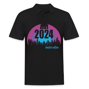 Abitur Junge Mädchen Abi Abitur 2024 - Männer Poloshirt - Schwarz - Vorne - Kai (181cm)
