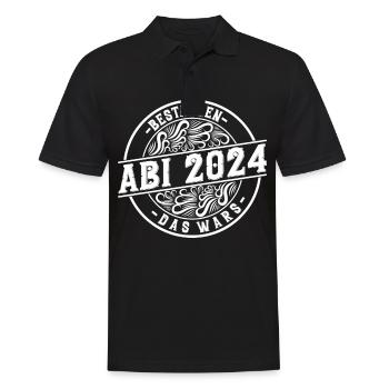 Abitur Junge Mädchen Abi Abitur 2024 - Männer Poloshirt - Schwarz - Vorne - Kai (181cm)