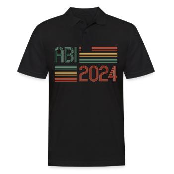 Abitur Junge Mädchen Abi Abitur 2024 - Männer Poloshirt - Schwarz - Vorne - Kai (181cm)
