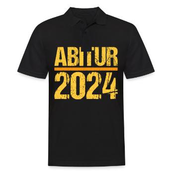 Abitur Junge Mädchen Abi Abitur 2024 - Männer Poloshirt - Schwarz - Vorne - Kai (181cm)