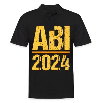 Abitur Junge Mädchen Abi Abitur 2024 - Männer Poloshirt - Schwarz - Vorne - Kai (181cm)
