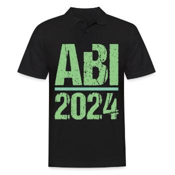 Abitur Junge Mädchen Abi Abitur 2024 - Männer Poloshirt - Schwarz - Vorne - Kai (181cm)