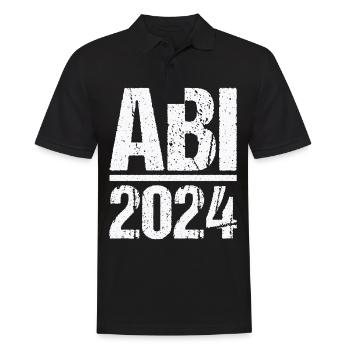 Abitur Junge Mädchen Abi Abitur 2024 - Männer Poloshirt - Schwarz - Vorne - Kai (181cm)