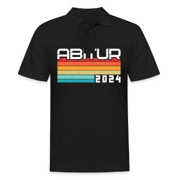 Abitur Young Girls Abitur Abitur 2024 - Men's Polo Shirt - black - Front - Kai (181cm)