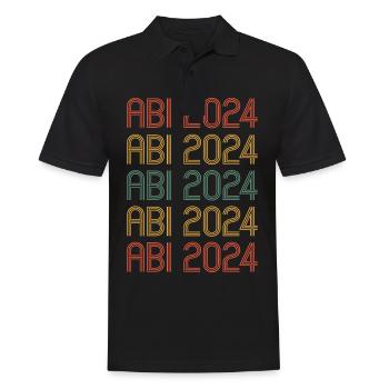 Abitur Young Girls Abi Abitur 2024 - Men's Polo Shirt - black - Front - Kai (181cm)
