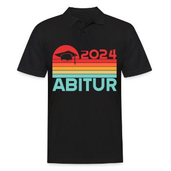Abitur Junge Mädchen Abi Abitur 2024 - Männer Poloshirt - Schwarz - Vorne - Kai (181cm)