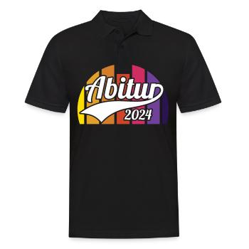 Abitur Junge Mädchen Abi Abitur 2024 - Männer Poloshirt - Schwarz - Vorne - Kai (181cm)