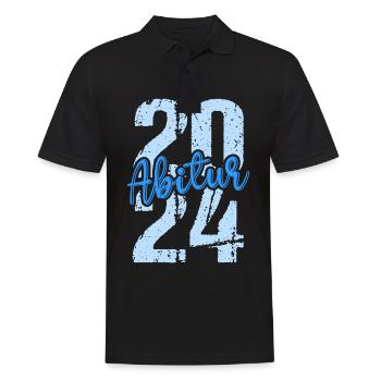 Abitur Junge Mädchen Abi Abitur 2024 - Männer Poloshirt - Schwarz - Vorne - Kai (181cm)