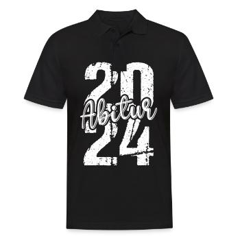 Abitur Junge Mädchen Abi Abitur 2024 - Männer Poloshirt - Schwarz - Vorne - Kai (181cm)