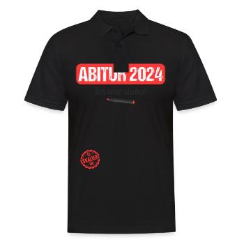 Abitur Junge Mädchen Abi Abitur 2024 - Männer Poloshirt - Schwarz - Vorne - Kai (181cm)