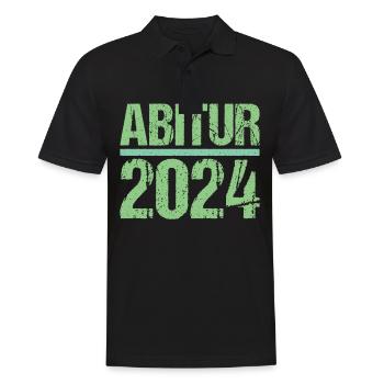 Abitur Junge Mädchen Abi Abitur 2024 - Männer Poloshirt - Schwarz - Vorne - Kai (181cm)