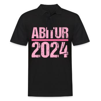 Abitur Junge Mädchen Abi Abitur 2024 - Männer Poloshirt - Schwarz - Vorne - Kai (181cm)