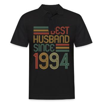 Best husband since 1994 30th wedding anniversary - Men's Polo Shirt - black - Front - Kai (181cm)