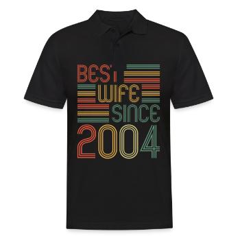 Best wife since 2004 20th wedding anniversary - Men's Polo Shirt - black - Front - Kai (181cm)