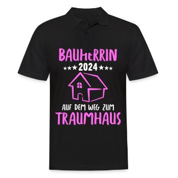 On the way to the dream house builder 2024 - Men's Polo Shirt - black - Front - Kai (181cm)