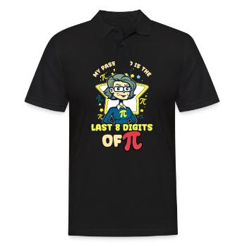 Pi Day Password Last 8 Digits Of Pi - Men's Polo Shirt - black - Front - Kai (181cm)