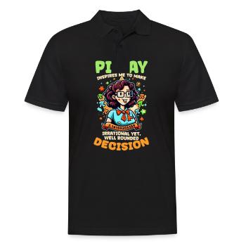 Pi Day Inspires Me Irrational Decision - Men's Polo Shirt - black - Front - Kai (181cm)