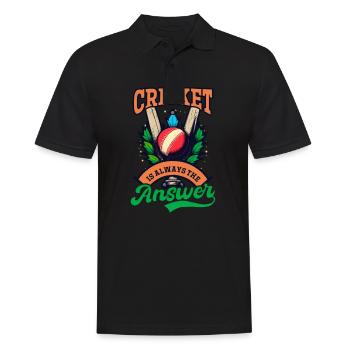Cricket Player Cricket Is Answer - Men's Polo Shirt - black - Front - Kai (181cm)