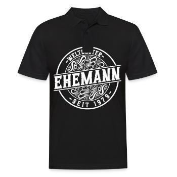 Bester Ehemann seit 1979 45.Hochzeitstag - Männer Poloshirt - Schwarz - Vorne - Kai (181cm)