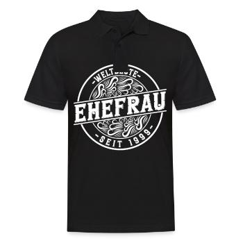 Beste Ehefrau seit 1999 25.Hochzeitstag - Männer Poloshirt - Schwarz - Vorne - Kai (181cm)