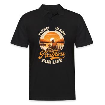 Fisher Fisherman Father Son Partners For Life - Men's Polo Shirt - black - Front - Kai (181cm)