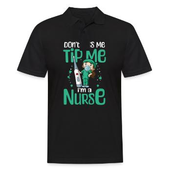 St Patricks Day infirmière Tip Me Je suis infirmière - Polo Homme - noir - Devant - Kai (181cm)