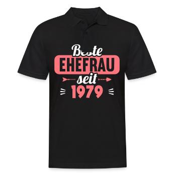 Meilleure épouse depuis 1979 45e anniversaire de mariage - Polo Homme - noir - Devant - Kai (181cm)
