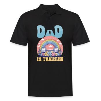 Zukünftiger Papa Papa in Ausbildung - Männer Poloshirt - Schwarz - Vorne - Kai (181cm)
