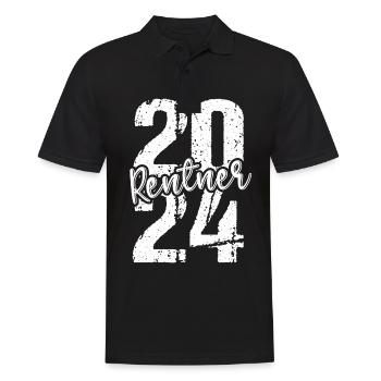 Retirement Pension Pensioner Pensioner Pension 2024 - Men's Polo Shirt - black - Front - Kai (181cm)