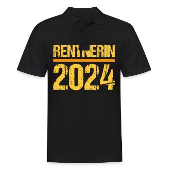 Retirement Pension Pensioner Pensioner Pension 2024 - Men's Polo Shirt - black - Front - Kai (181cm)
