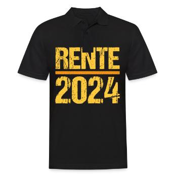 Retirement Pension Pensioner Pensioner Pension 2024 - Men's Polo Shirt - black - Front - Kai (181cm)
