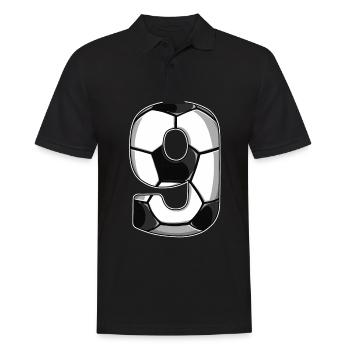 Football du 9e anniversaire - Polo Homme - noir - Devant - Kai (181cm)